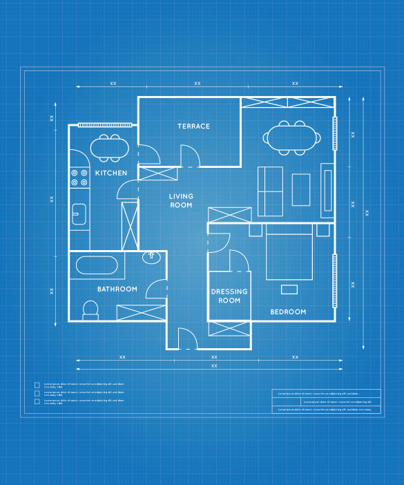 Floor plans for interior layout design space